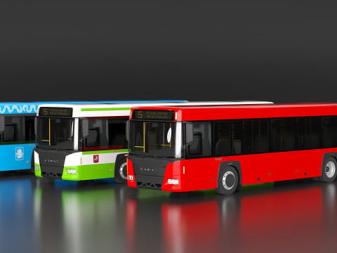 KAMAZ city bus 3D 모델