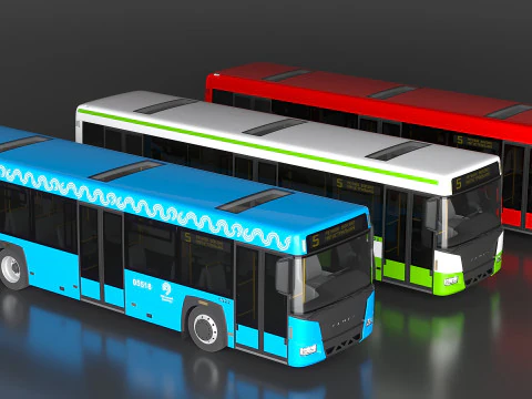 KAMAZ city bus 3D Model