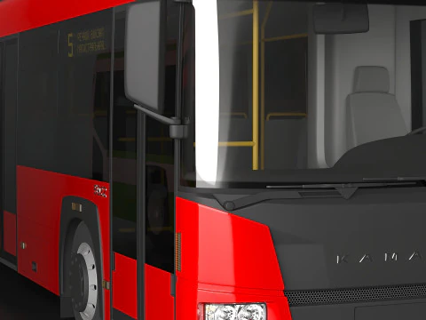 KAMAZ city bus 3D Model