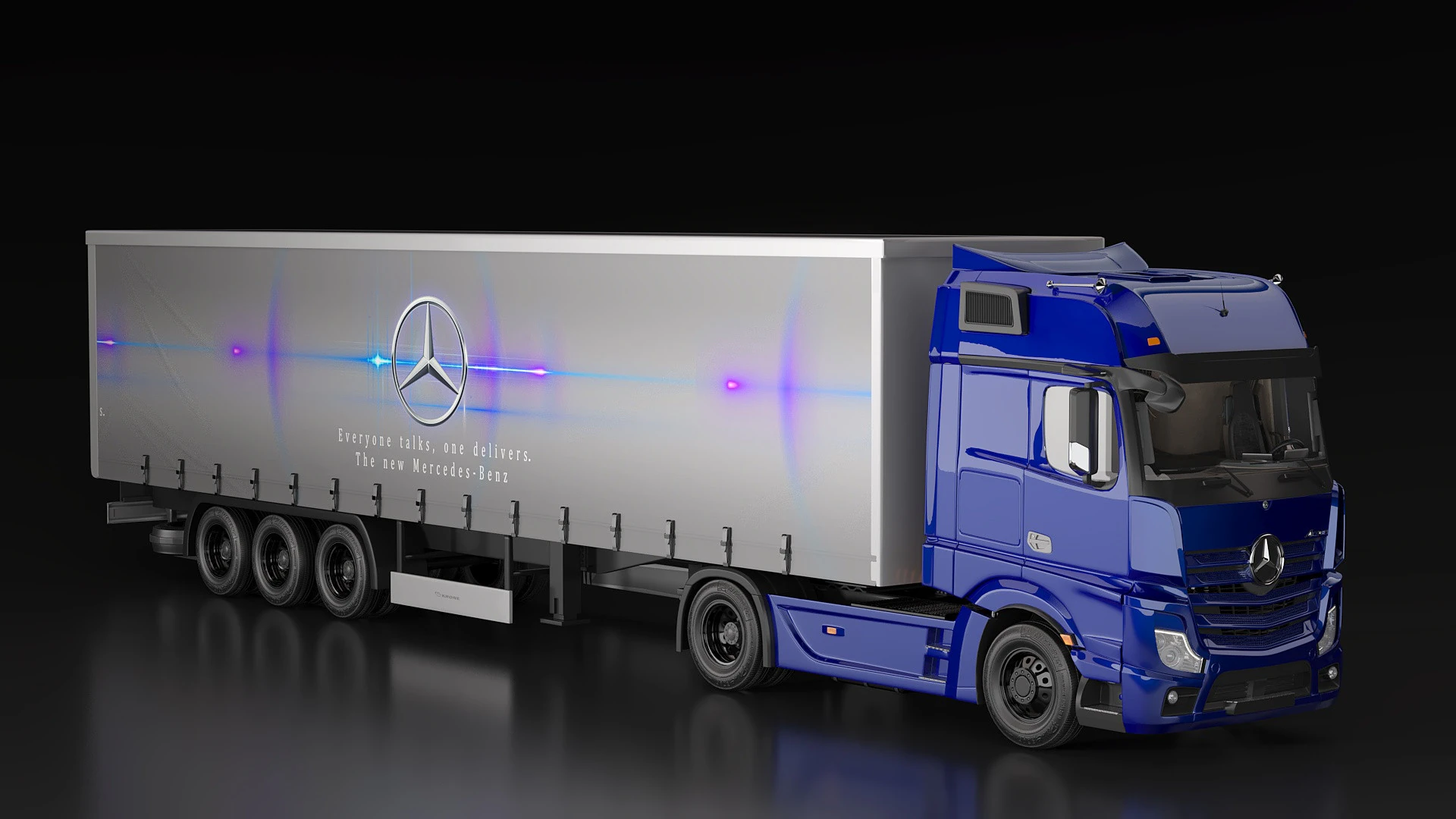 Mercedes Benz eACTROS 3D Model .c4d .max .obj .3ds .fbx .stl .blend 