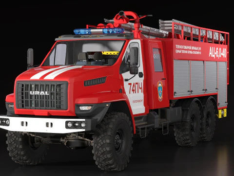 URAL fire truck 3D Model