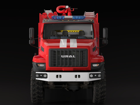 URAL fire truck 3D 模型