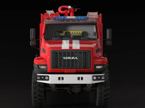URAL fire truck 3D Model