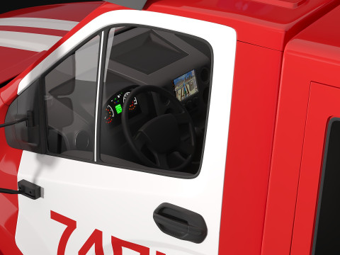 URAL fire truck 3D 模型