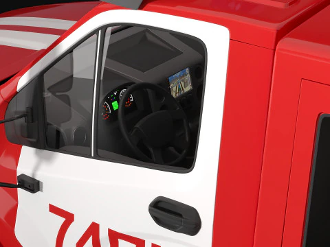 URAL fire truck 3D Model