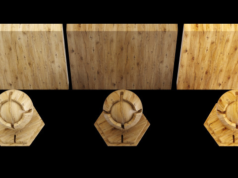 Material wood seamless oak x3 3D Modell