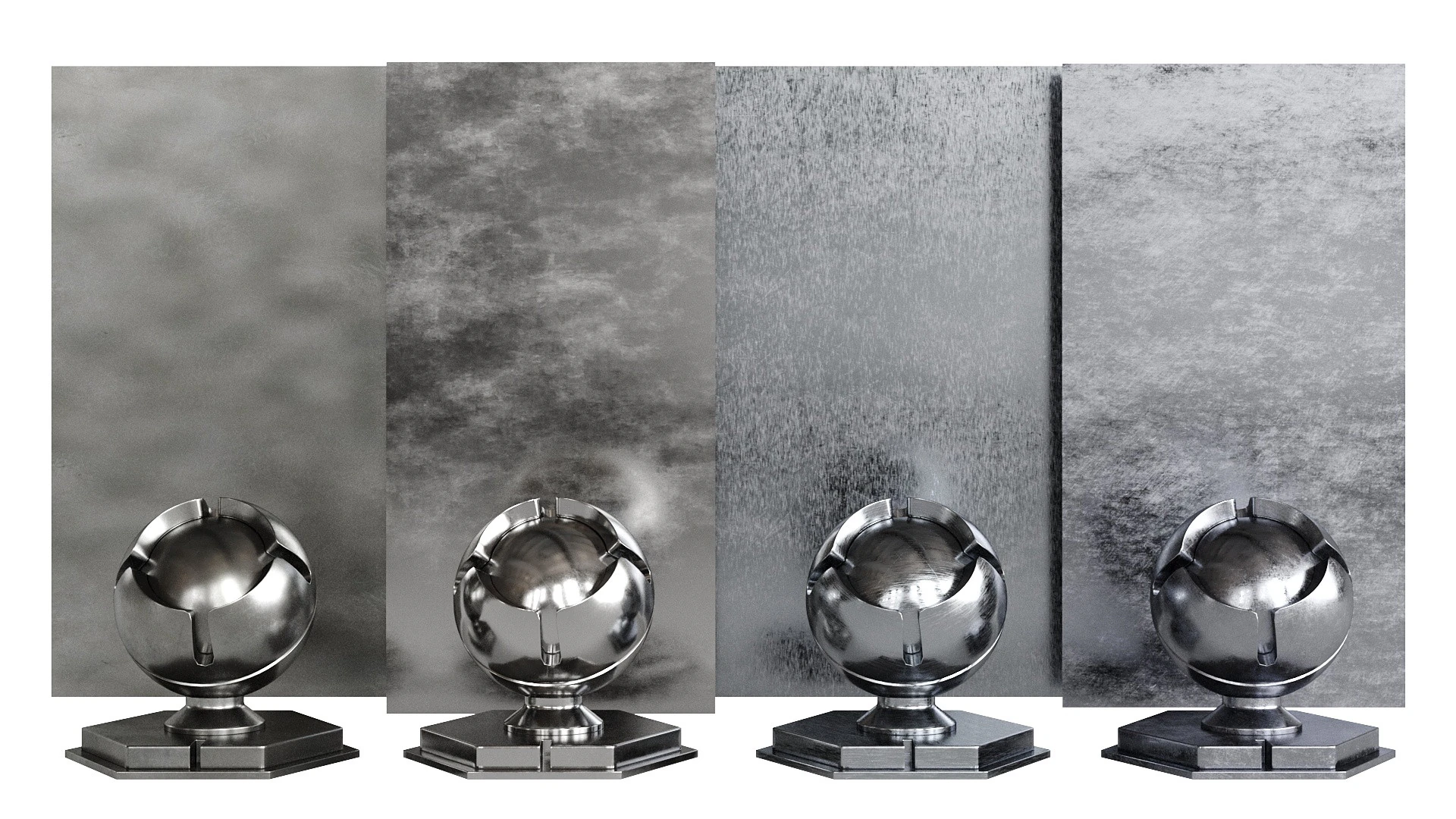 Material silver x4 3D Model .c4d .max .obj .3ds .fbx .stl .blend 