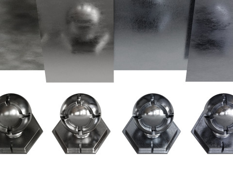 Material silver x4 3D मॉडल