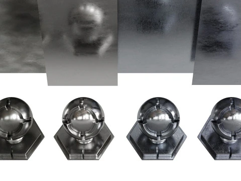 Material silver x4 3D Model