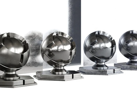 Material silver x4 3D Model