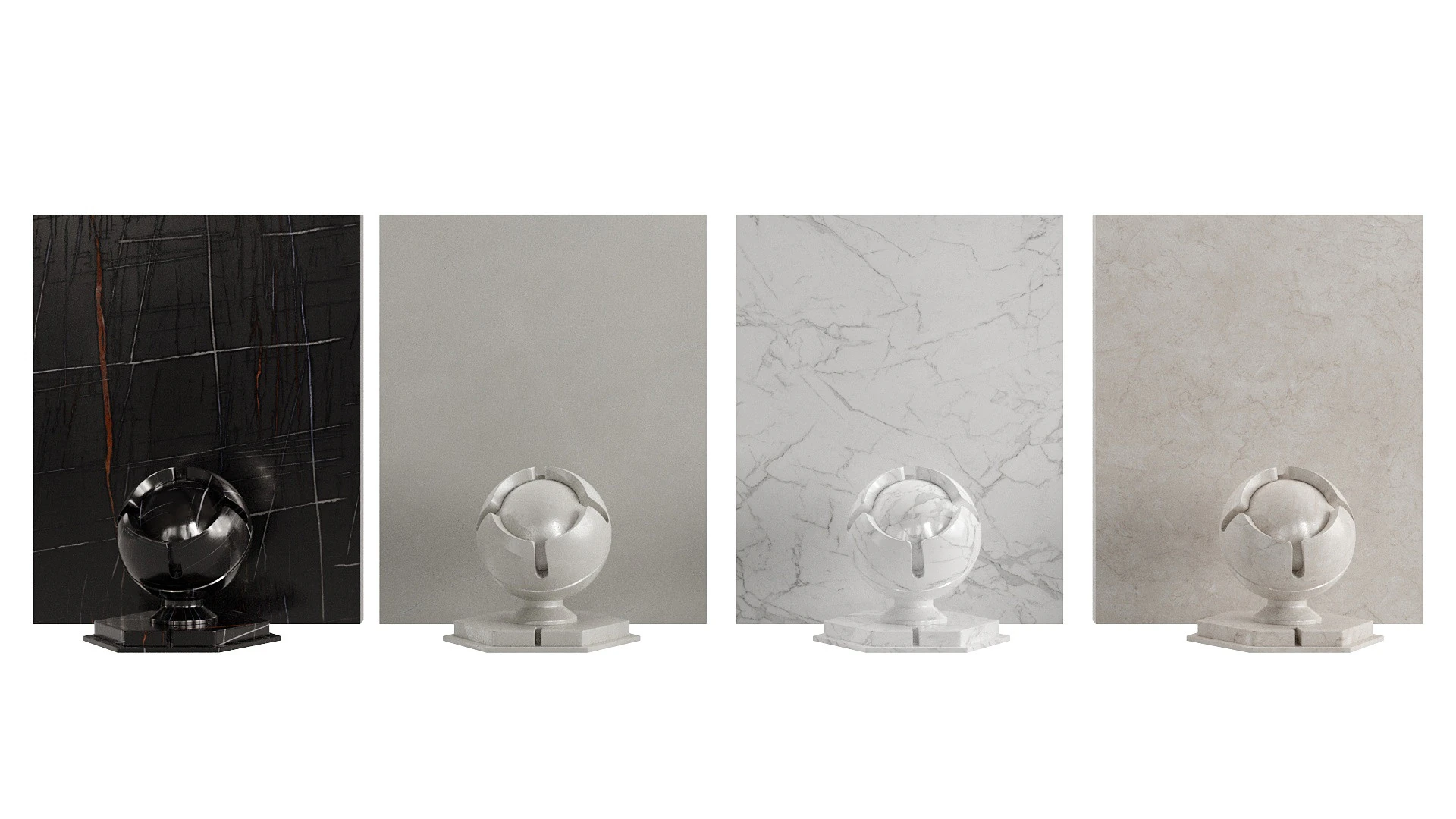 CoronaRender 3dMax marble material x4 3D Model .c4d .max .obj .3ds .fbx .stl .blend 