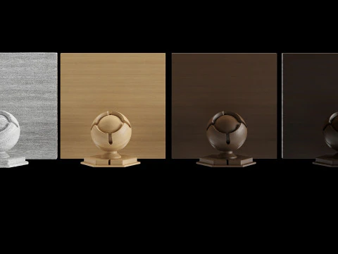 Malzeme ahşap x4 3D Model