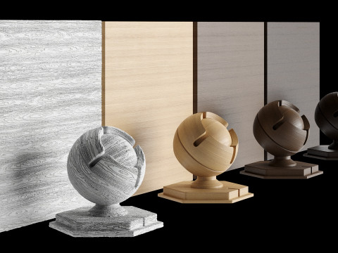 Material wood x4 3D Model