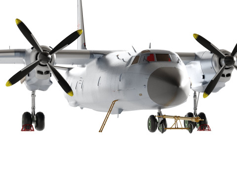 AN-26 USSR airplan low-poly 3D 模型