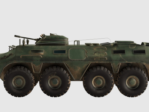 BTR USSR low-poly 3D Model