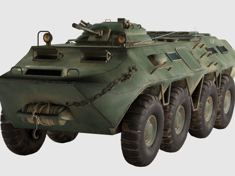 BTR USSR low-poly 3D Модель