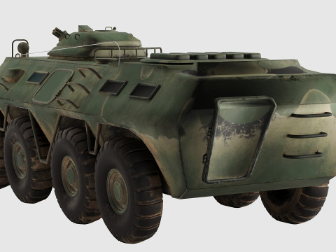 BTR USSR low-poly 3D Модель