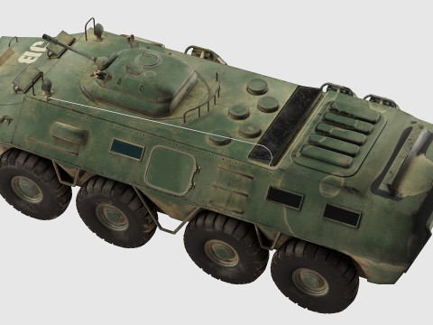 BTR USSR low-poly 3D Модель
