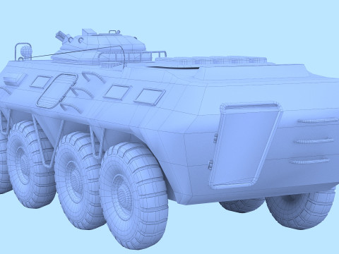 BTR USSR low-poly 3D Модель