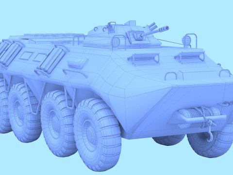 BTR USSR low-poly 3D Модель