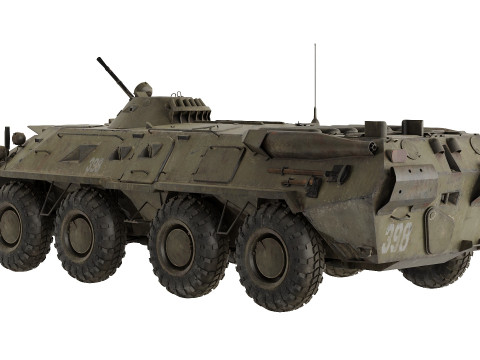 BTR-80 USSR low-poly 3D-Modell