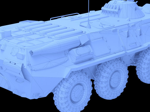 BTR-80 USSR low-poly 3D-Modell