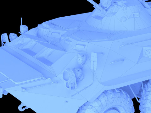BTR-80 USSR low-poly 3D-Modell