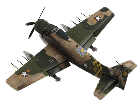 Douglas A-1 Skyraider low-poly 3D Model