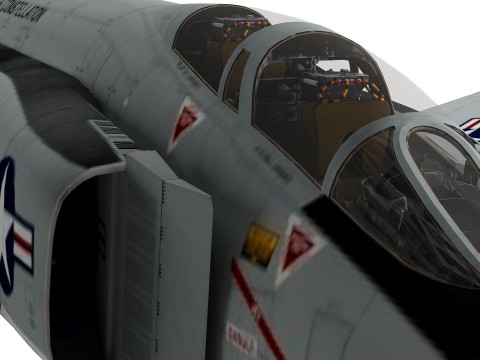 F-4J Fantom low-poly 3D Модель