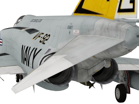 F-4J Fantom low-poly 3D Модель