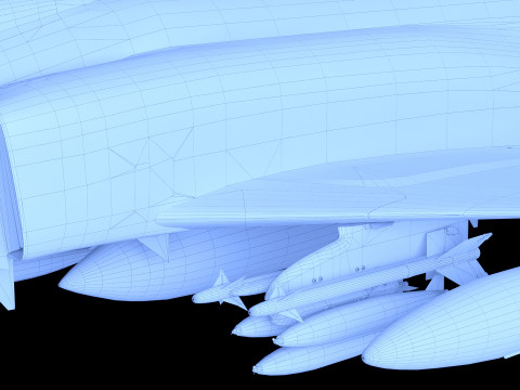 F-4J Fantom low-poly 3D Модель