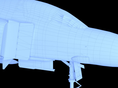 F-4J Fantom low-poly 3D Модель
