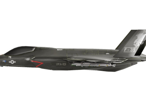 F35 Game Ready low-poly 3D Модель