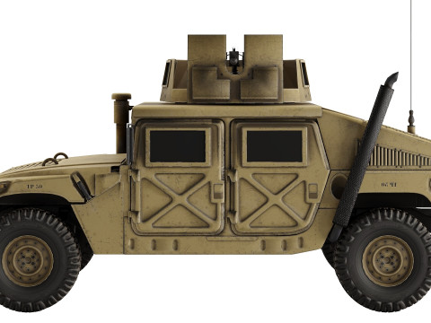Game Ready Humvee love-poly Model 3D