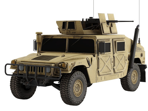 Game Ready Humvee love-poly 3D Model