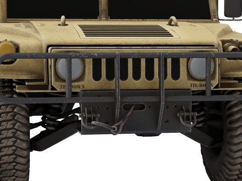 Game Ready Humvee love-poly 3D Model