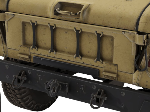 Game Ready Humvee love-poly 3D Model