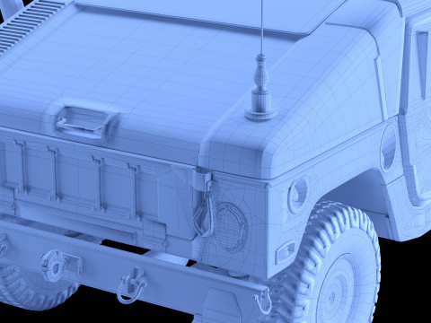Game Ready Humvee love-poly 3D Model