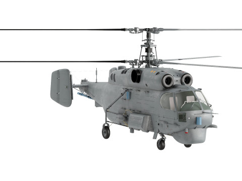Helicopter Ka-27 lowe-poly Modelo 3D