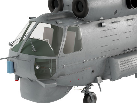 Helicopter Ka-27 lowe-poly 3D Model