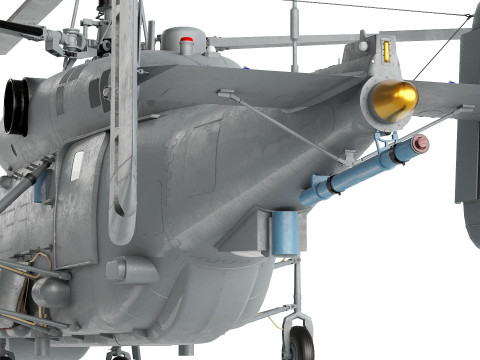 Helicopter Ka-27 lowe-poly 3D Model
