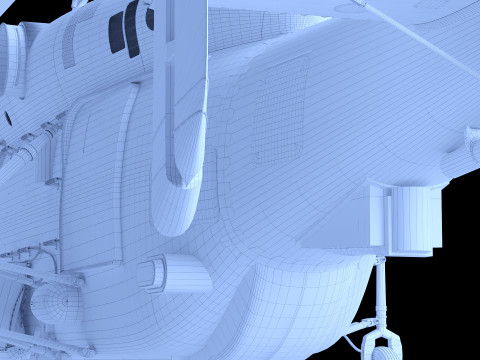 Helicopter Ka-27 lowe-poly 3D Model