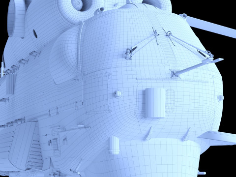Helicopter Ka-27 lowe-poly 3D Model