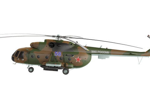 Mi-8MT-Helicopter 3D Модель