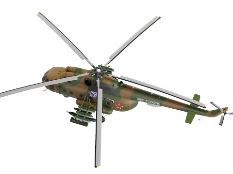Mi-8MT-Helicopter 3D Модель