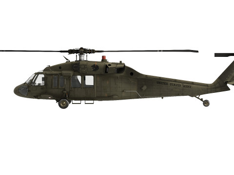 सिकोरस्की यूएच 60 ब्लैक हॉक यूएस 3D मॉडल