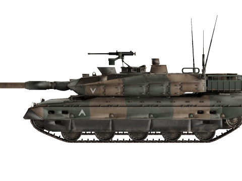 Type 10 Chinese Tank low-poly 3Dモデル