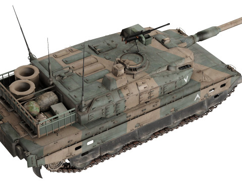 Type 10 Chinese Tank low-poly 3D Model