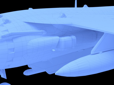 USMC AV-8B Super-Harrier II low-poly Model 3D