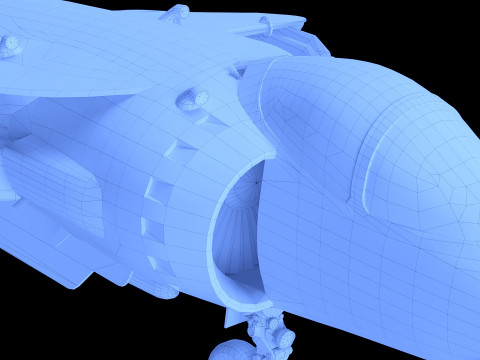 USMC AV-8B Super-Harrier II low-poly Model 3D